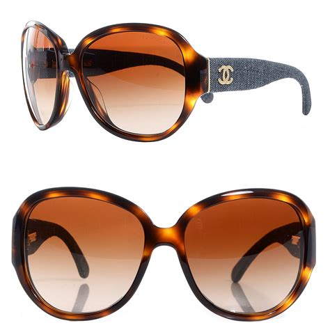 chanel denim round sunglasses